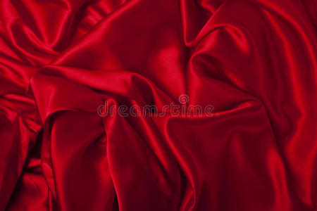 光滑优雅的红色丝绸可以作为背景