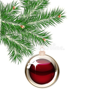 圣诞树和透明球