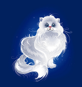 波斯猫插画-波斯猫手绘-波斯猫卡通图-摄图新视界