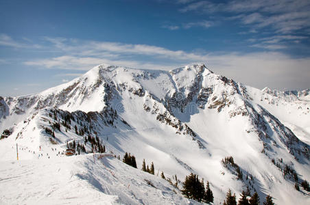 滑雪山图片