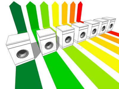 洗衣店 分类 图表 效率 插图 生态 能量 卫生 标签 机器