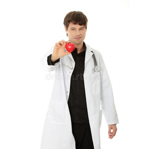 医生抱心形玩具