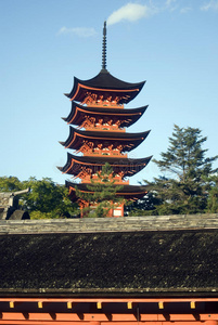 日本宫岛慎昭寺宝塔