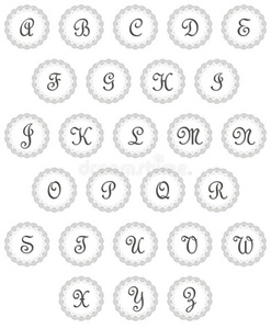 复古首字母,花押字照片