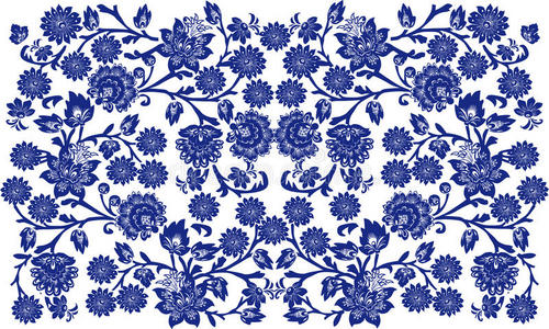 白底蓝花照片