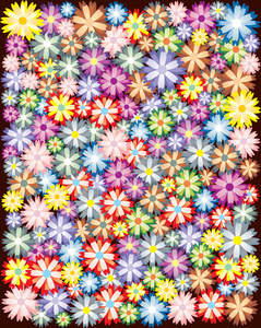彩色花卉装饰