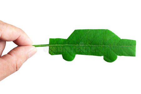 孤立的绿色汽车