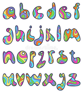 金色小字母读合同小字的女人卡通小字母彩色小字母小字体检查小字体