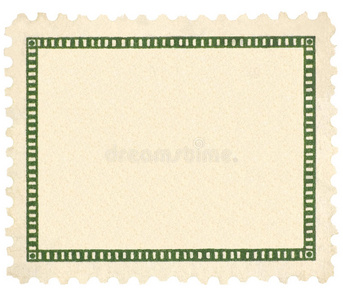 空白复古邮票绿色小品宏