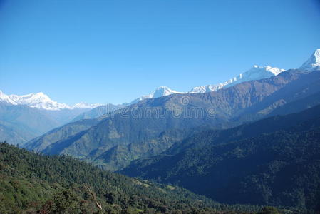 尼泊尔的雪山
