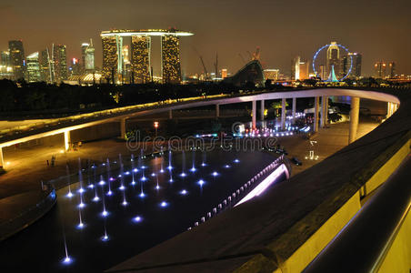 新加坡码头阻挡天际线