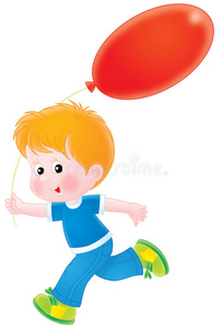 红气球男孩绘本图片图片