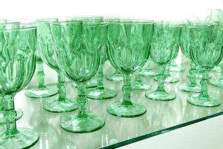绿色杯排玻璃水晶厨具