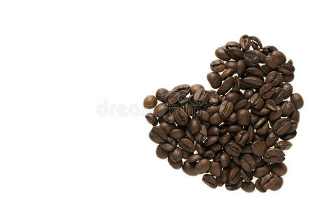 咖啡豆心形咖啡心
