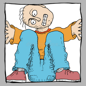 被困住的人照片