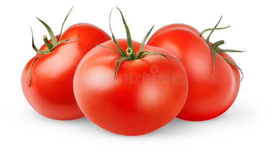 三个孤立的西红柿