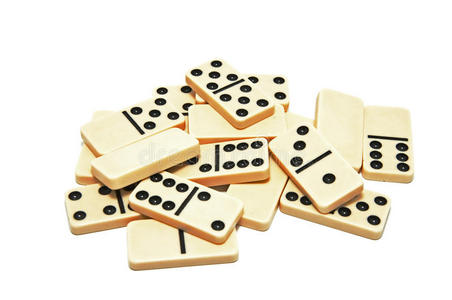 孤立的多米诺骨牌图片