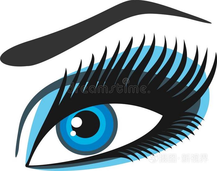 女人的眼睛是蓝色的