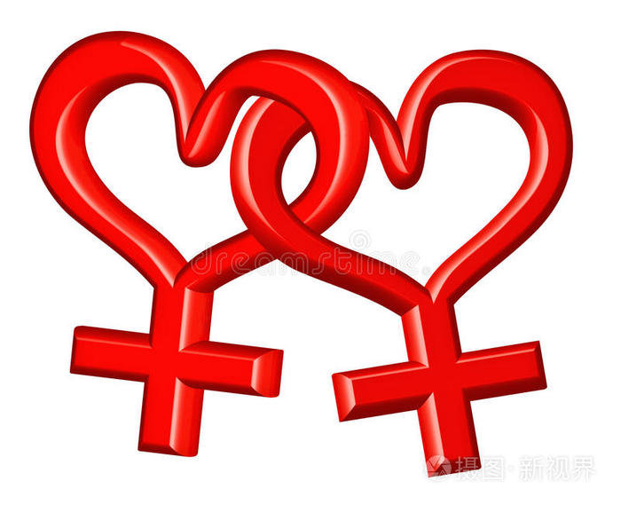 性别标志女同性恋夫妇