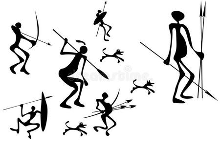 原始猎人的形象照片