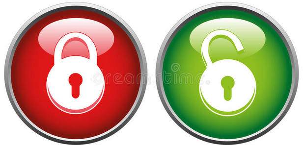 锁定和解锁按钮照片