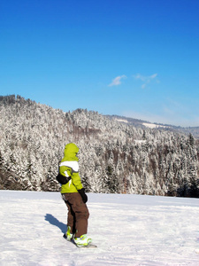 绿色滑雪板