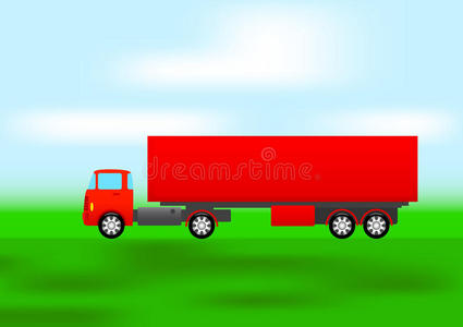 红色卡车