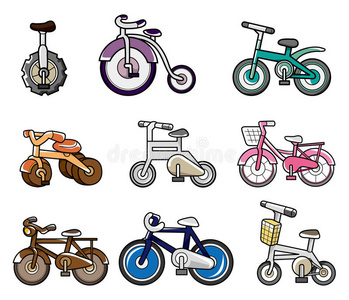 卡通自行车图标