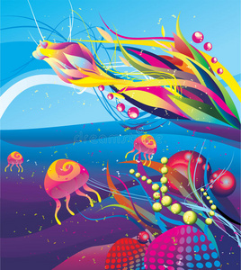 海底抽象向量照片