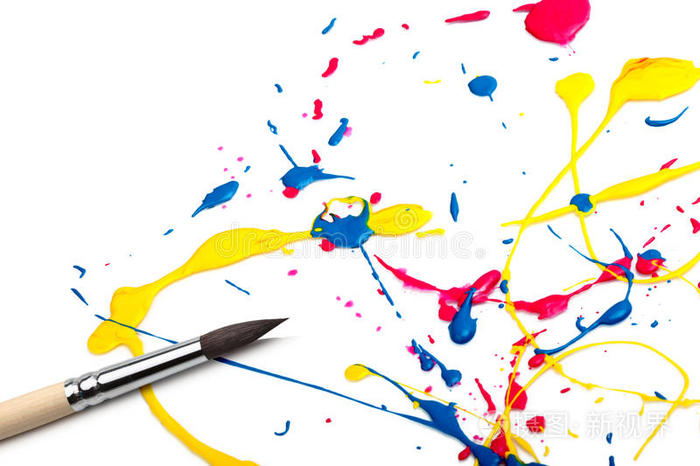 画笔和抽象绘画