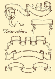 复古风格的缎带