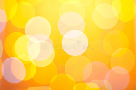 抽象的阳光下黄色的bokeh
