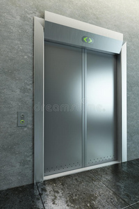 现代闭门电梯