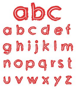 纸制小字母模板的字母表艺术小字母书法装饰品,边框,小字体小字体概念