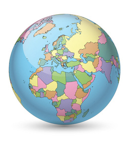 枣彩色球彩色地球仪照片