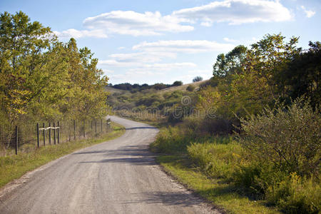 未铺筑的乡村道路和牧场