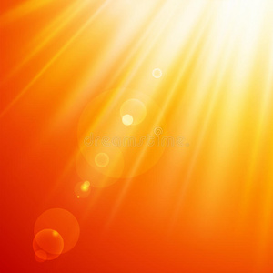 太阳光橙色图片