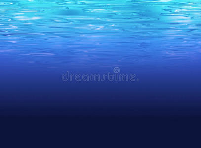 干净的深海背景清澈的蓝色海水