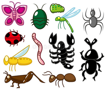 卡通昆虫图标