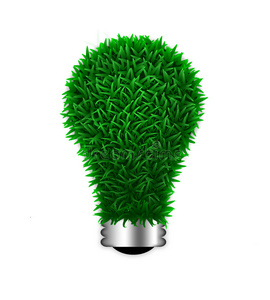 环保能源电力绿草灯图片