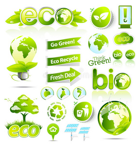大量绿色生态与生物载体元素