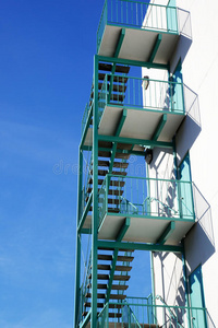 绿色防火梯