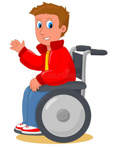 轮椅上的男孩