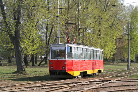 加尔各答的旧有轨电车图片