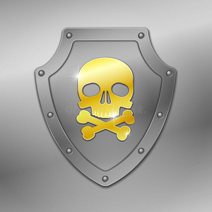 免疫护盾安全理念数字网络安全, 护盾装甲全球网络金属护盾.