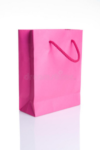 粉红色购物纸袋