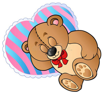 心形枕泰迪熊