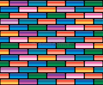 彩色砖墙