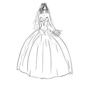 白色婚纱新娘