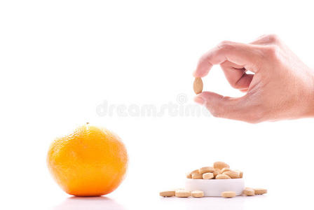 一片橘子维生素c片
